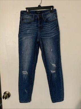 Judy Blue Medium Wash Ripped Skinny Jeans